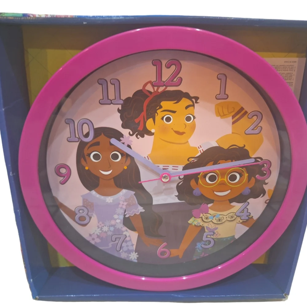 Disney ENCANTO Battery Operated Analog Wall Clock Mirabel Luisa Isabela - NEW